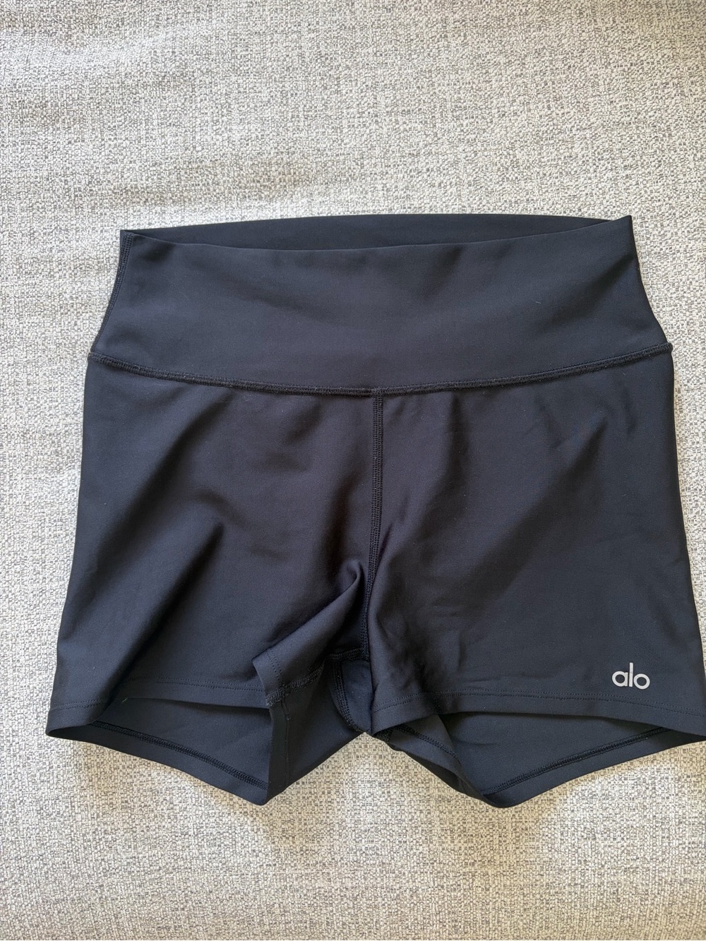 Alo High-Waist Black Airlift Shorts